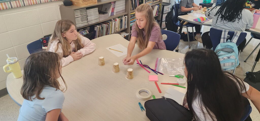 5th grade students working on International Baccalaureate!