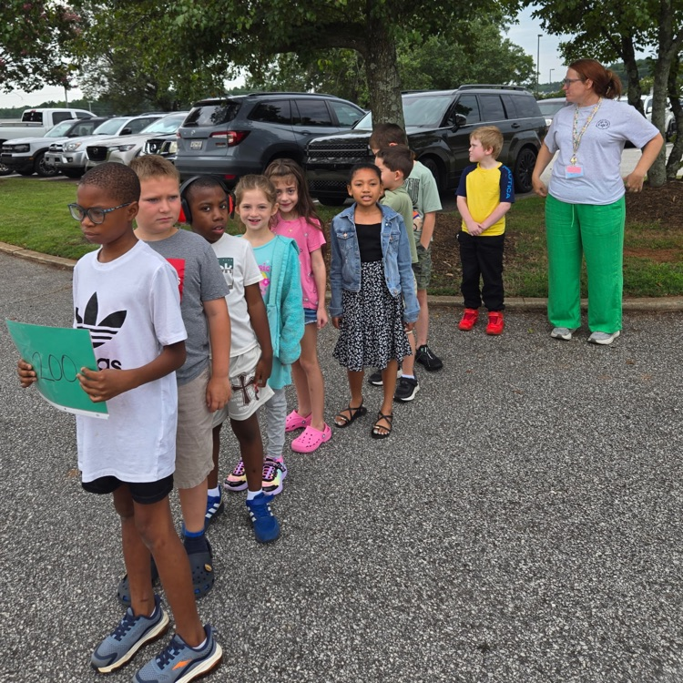 students during a fire drill