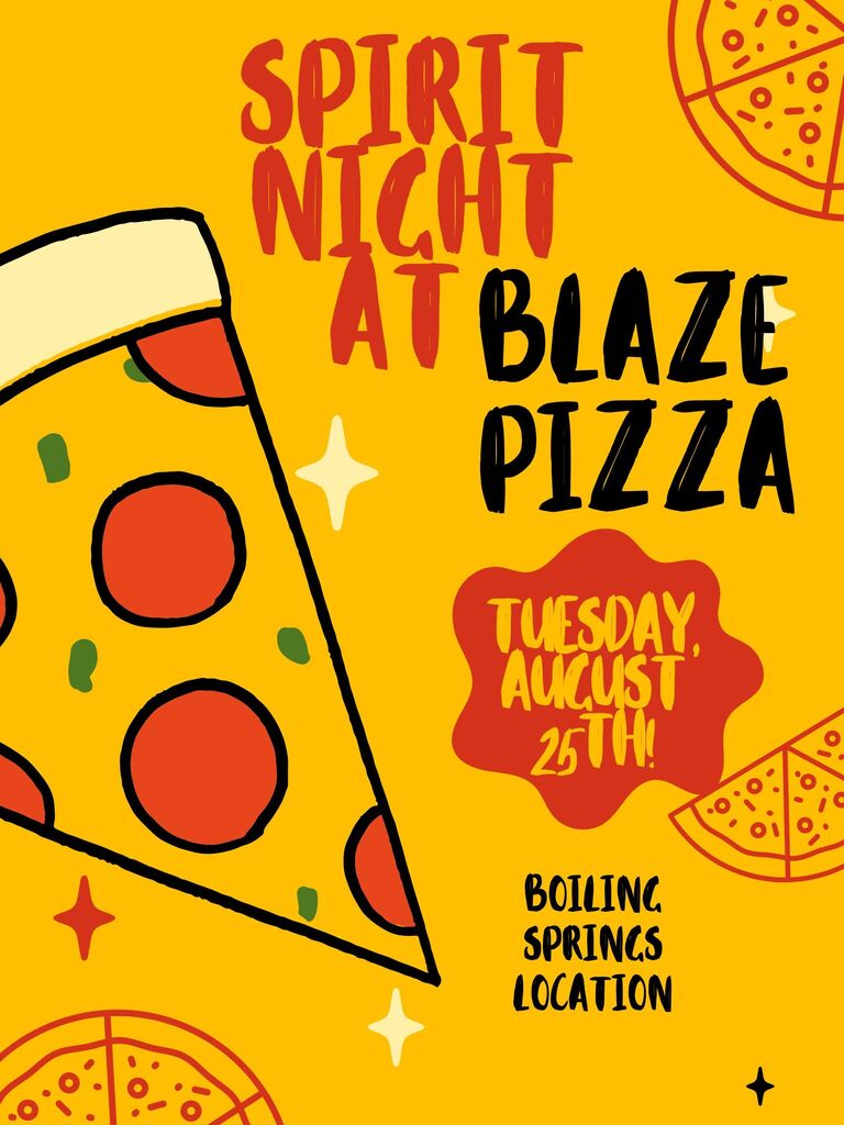 Spirit Night at Blaze Pizza tonight! 