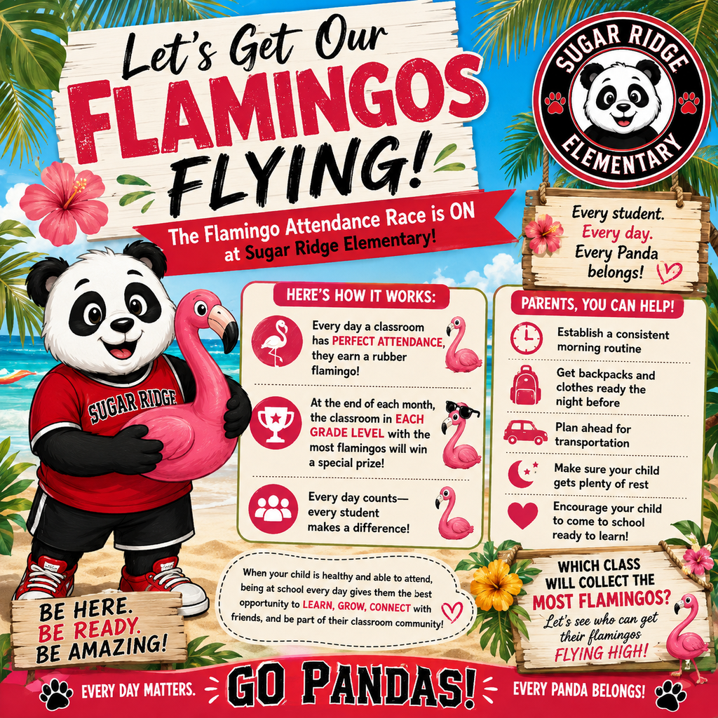 Help your class get a flying flamingo by here present at school.