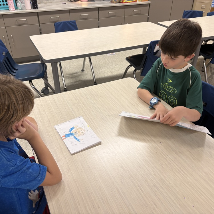 students sharing writing