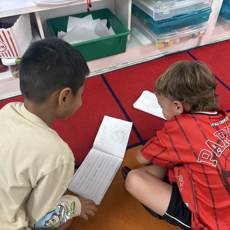 students sharing writing