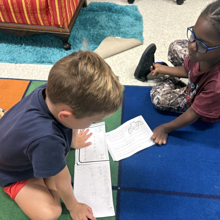 students sharing writing
