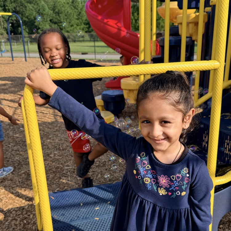 students on the playground