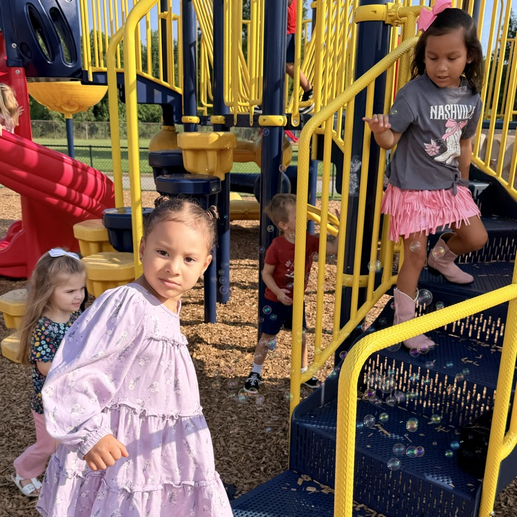 students on the playground