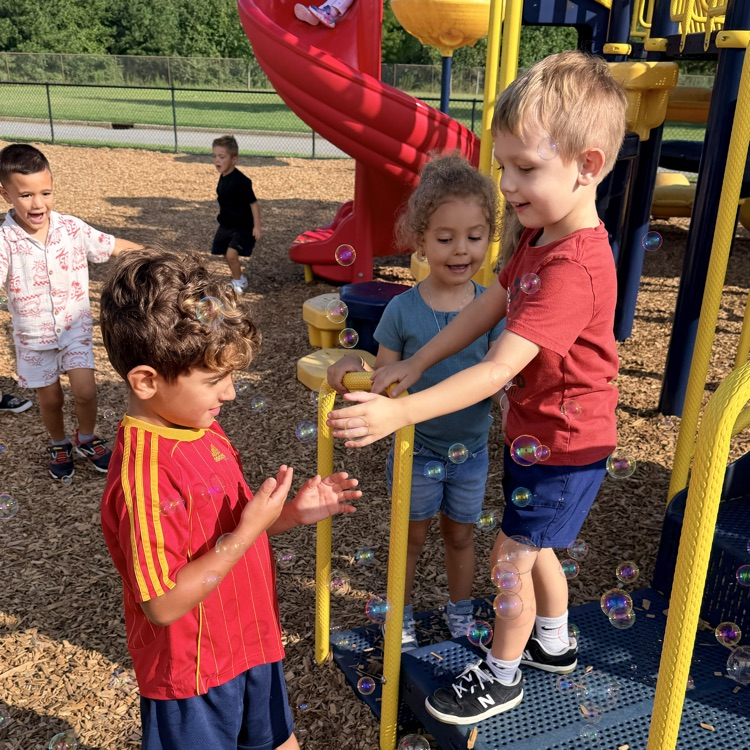 students on the playground