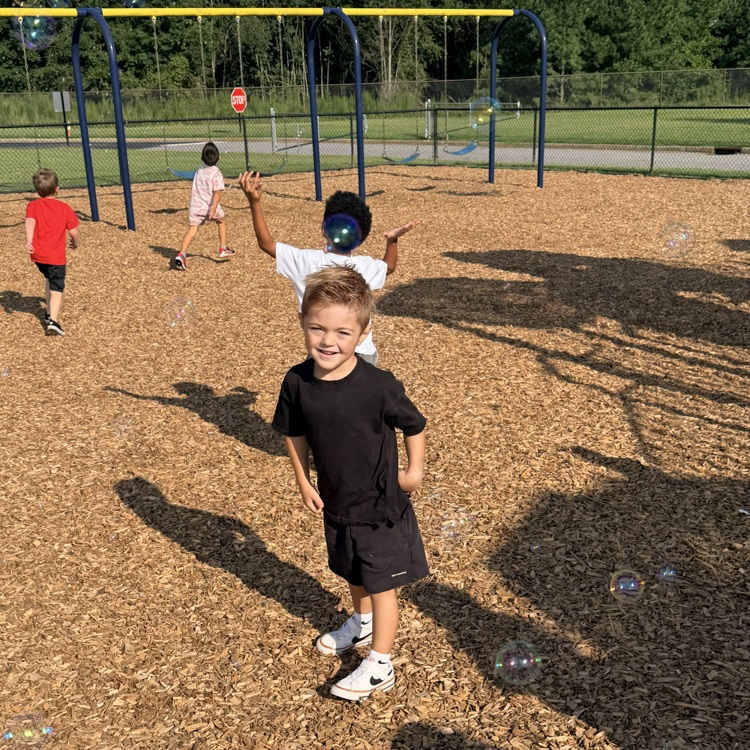 students on the playground