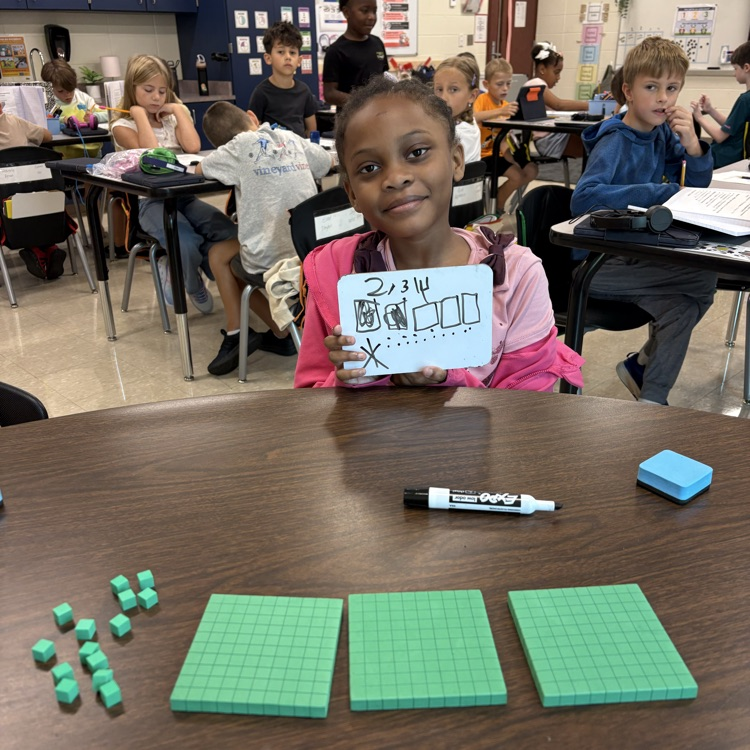girl with her multiplication