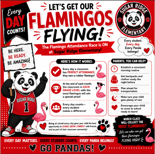 Help your class get a flying flamingo by here present at school.