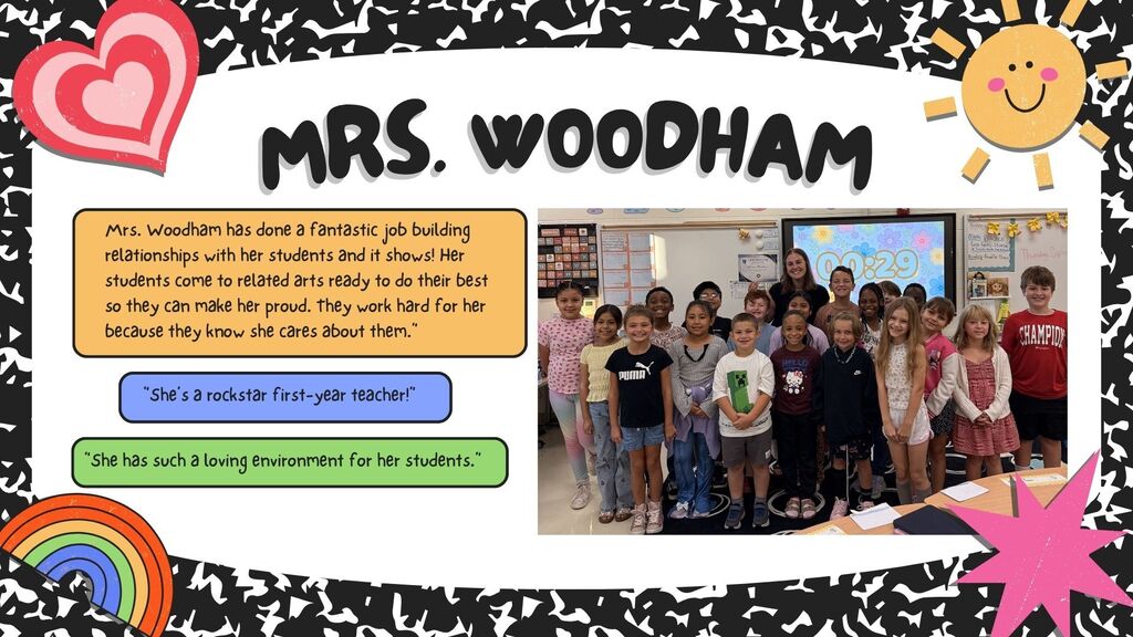 Mrs. Woodham was recognized for being August Certified Teacher of the Month! 