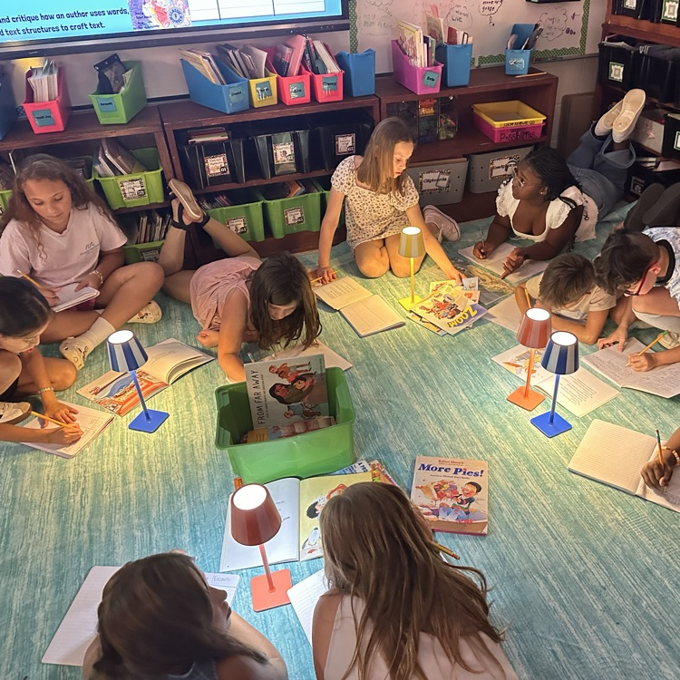 students during writer’s workshop