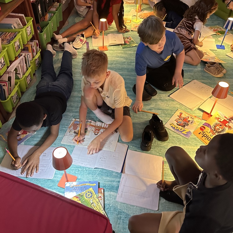 students during writer’s workshop