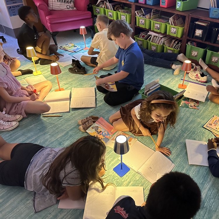 students during writer’s workshop