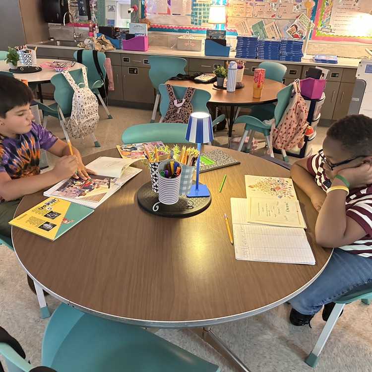 students during writer’s workshop