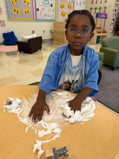 Students make transportation in shaving cream! 