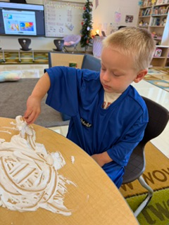 Students make transportation in shaving cream! 