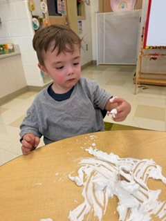 Students make transportation in shaving cream! 