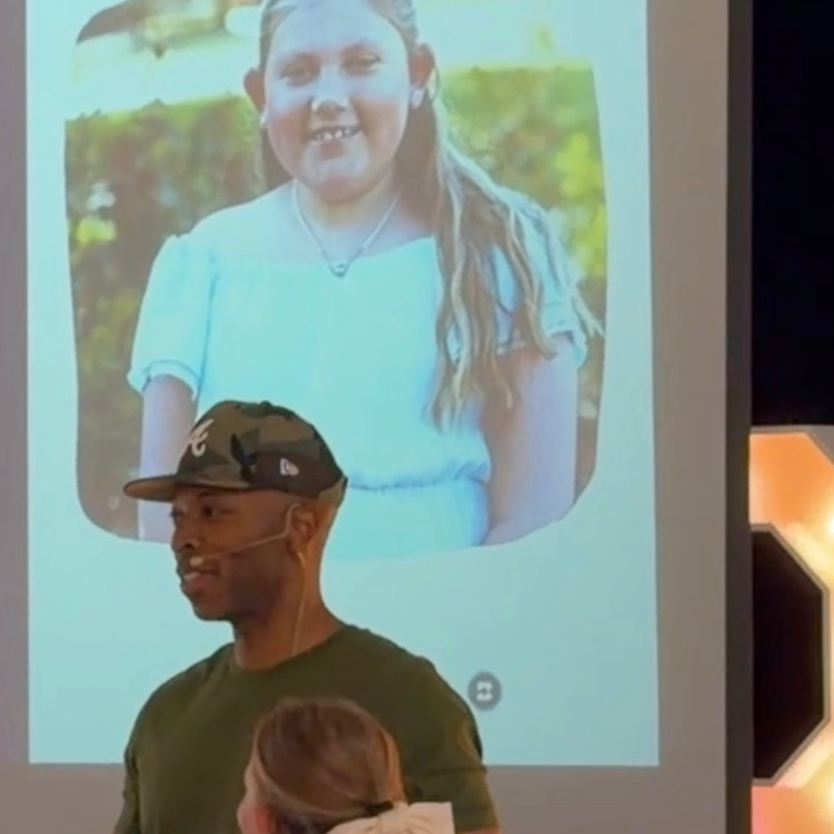student with Stan Tucker
