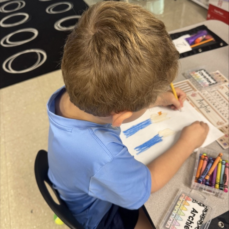 boy coloring 