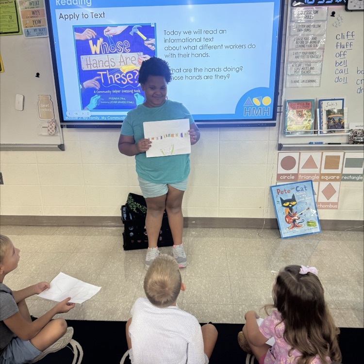 girl in front of the class