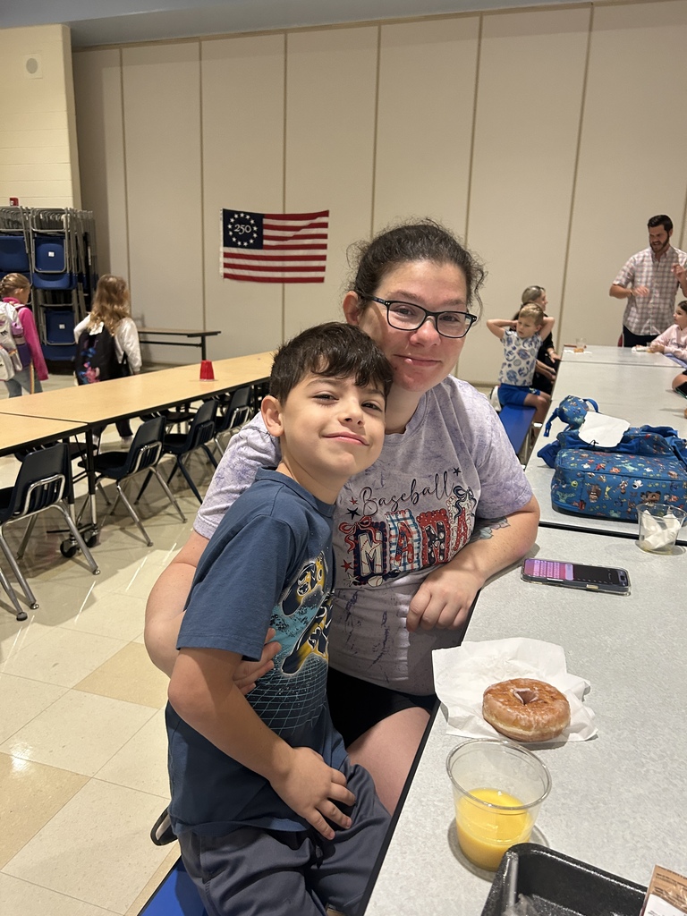 First and second grade students at Blue Jay breakfast! 