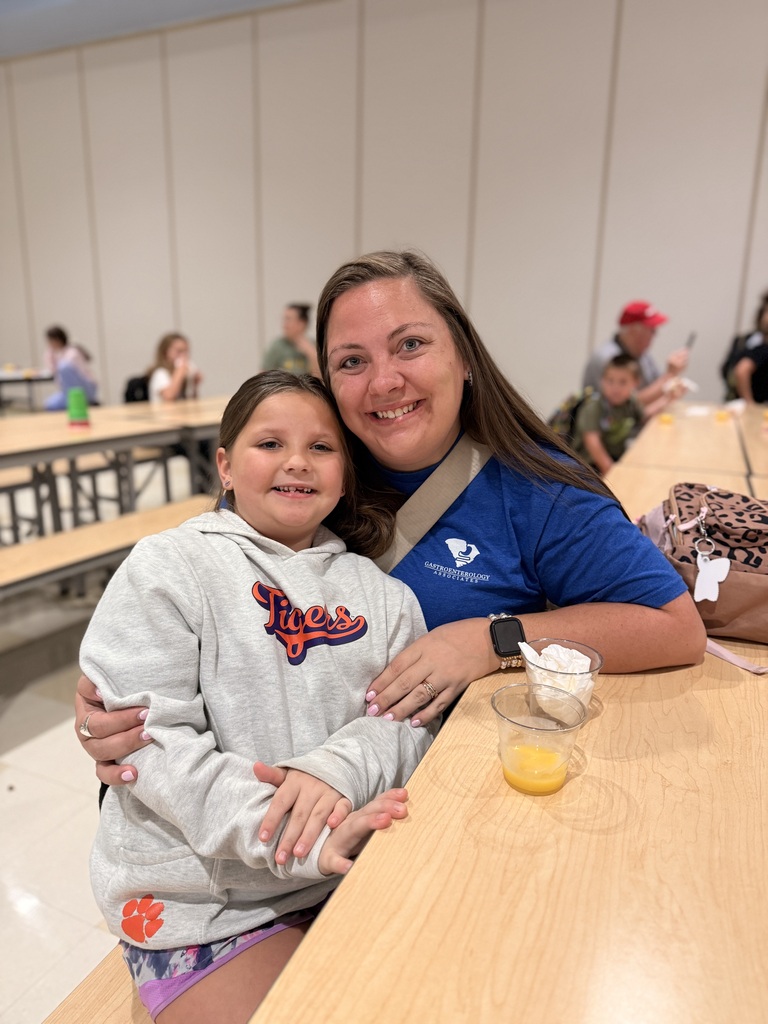 First and second grade students at Blue Jay breakfast! 