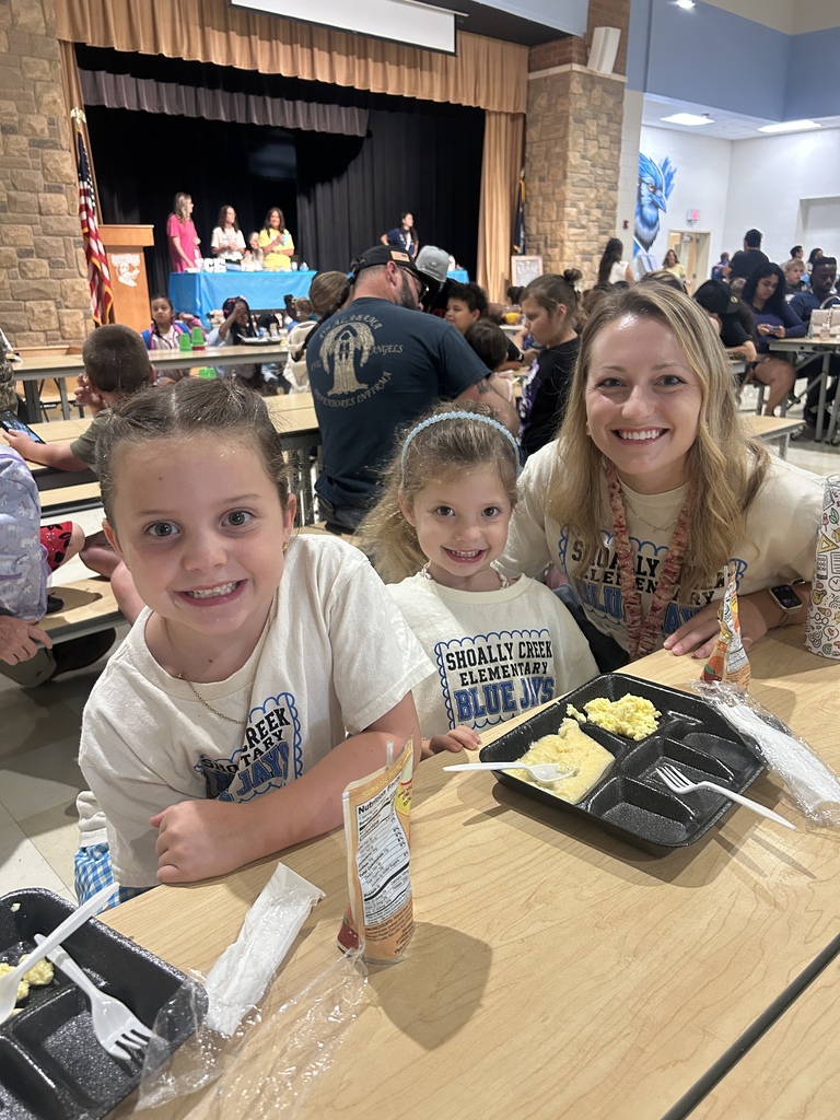 First and second grade students at Blue Jay breakfast! 
