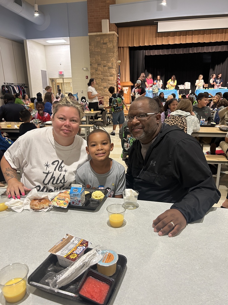 First and second grade students at Blue Jay breakfast! 