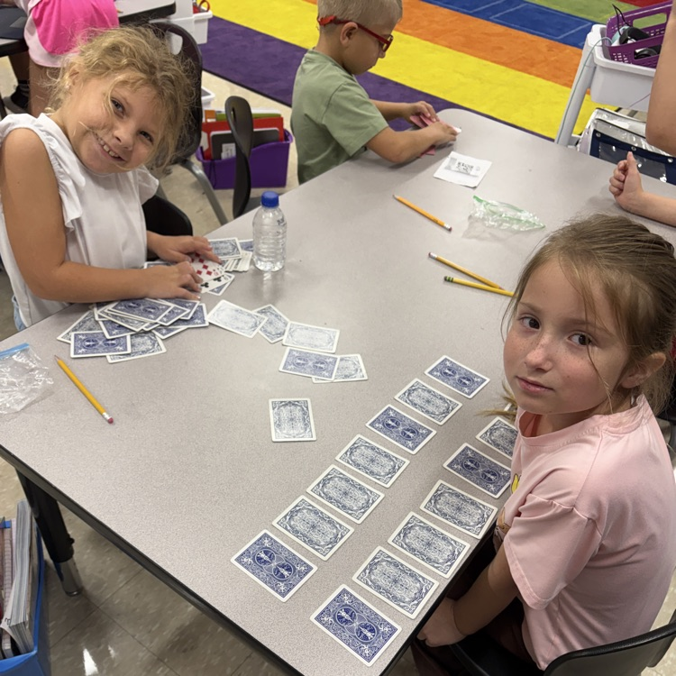 students practice math facts