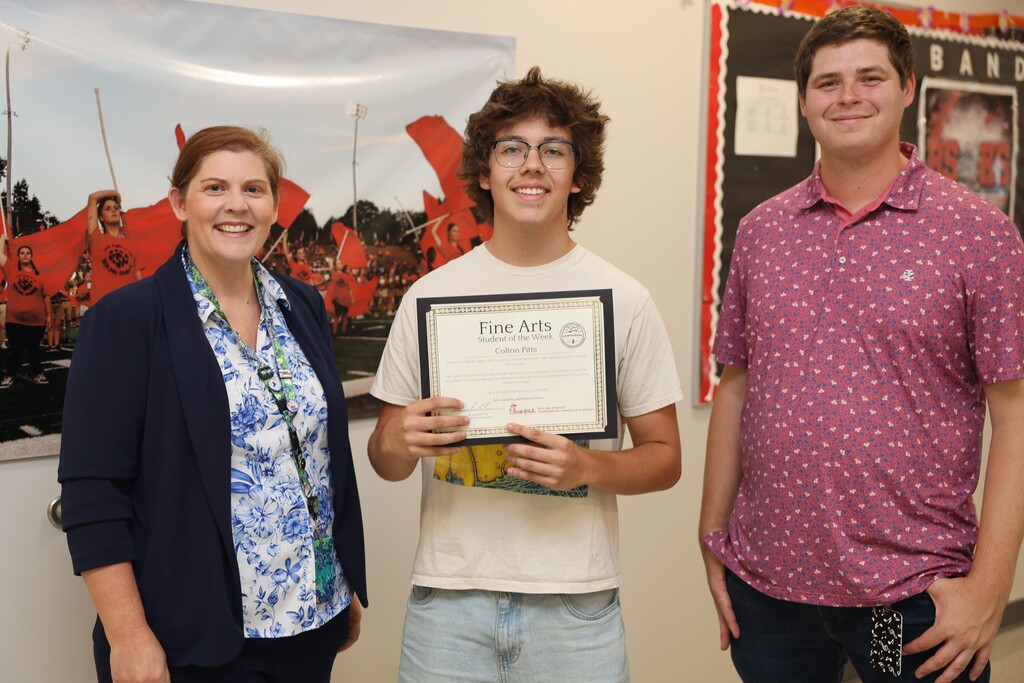 Colton Pitts is the District's Fine Arts Student of the Week