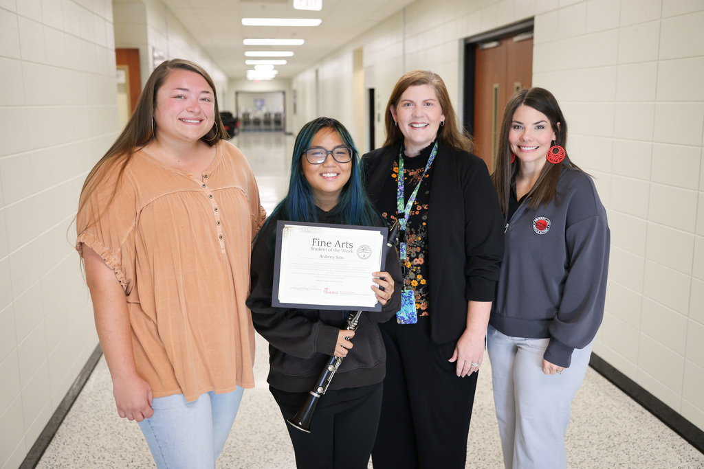 Aubrey Sim From Rainbow Lake Middle is the District's Fine Arts Student of the Week