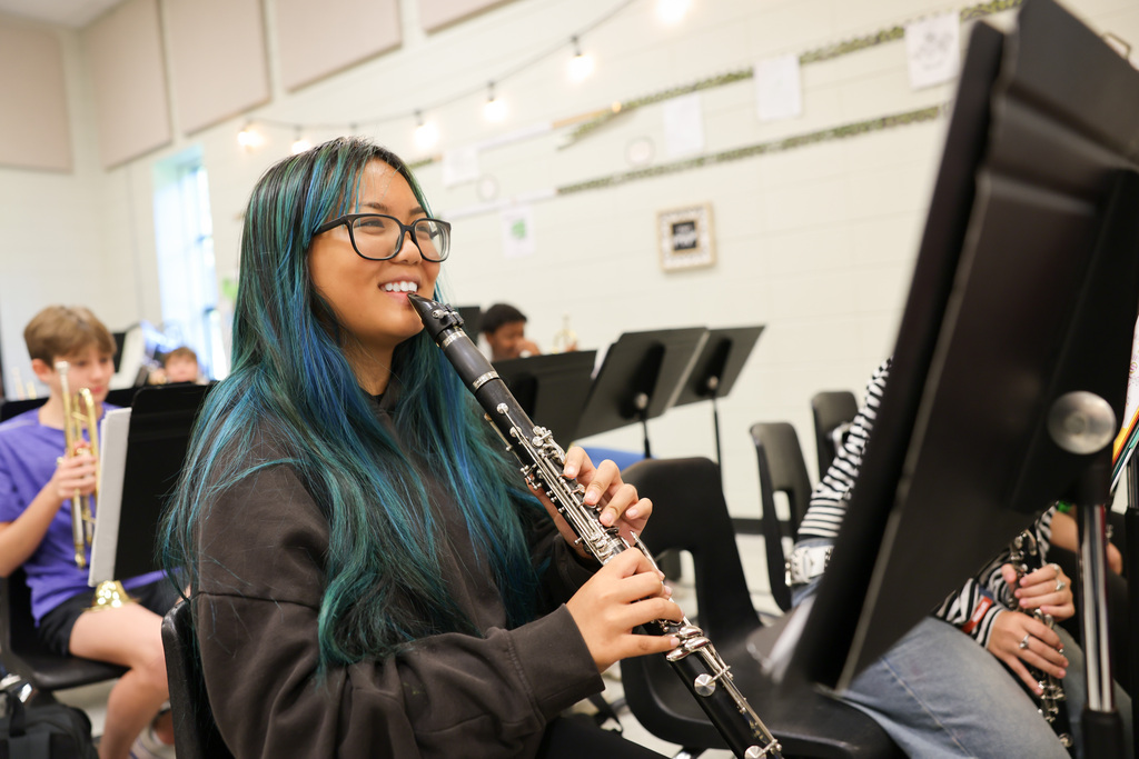 Aubrey Sim From Rainbow Lake Middle is the District's Fine Arts Student of the Week