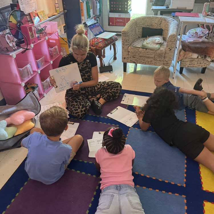 first graders in math class
