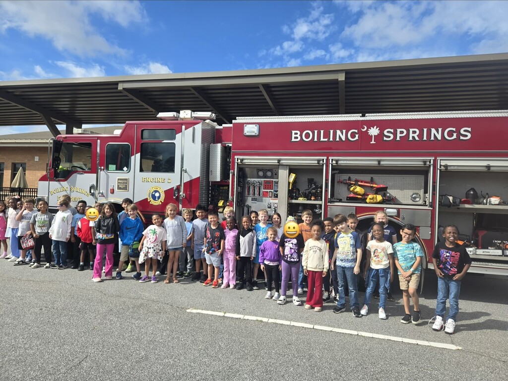 First grade enjoyed a visit from the fire department!