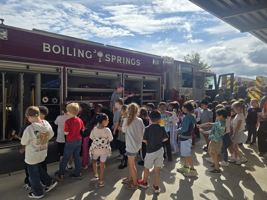 First grade enjoyed a visit from the fire departmen
