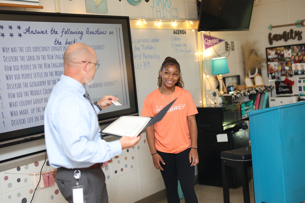Alaina Tate from Boiling Springs Middle School is our Chick-fil-A D2 Studen