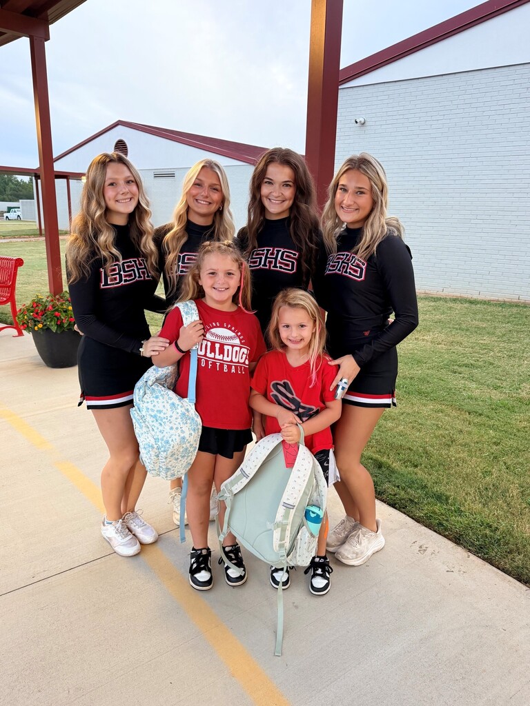 Cheerleaders from Boiling Springs High School Greet Sugar Ridge Elementary Students