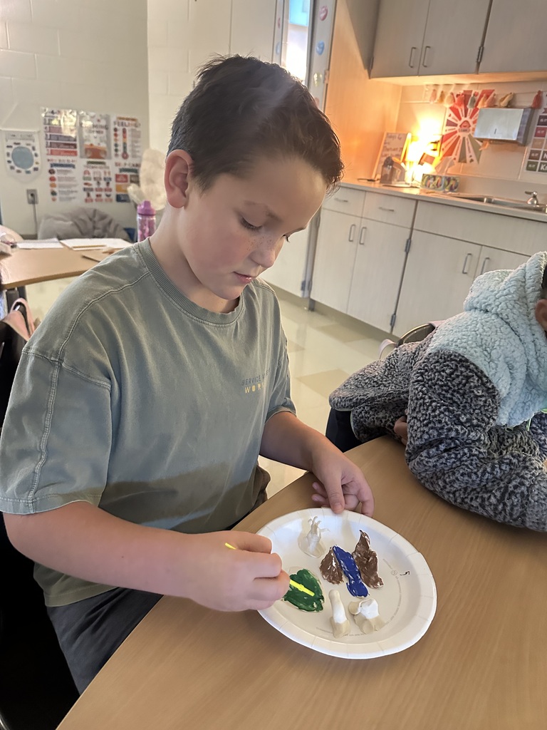 Third grade builds landforms out of playdough! 