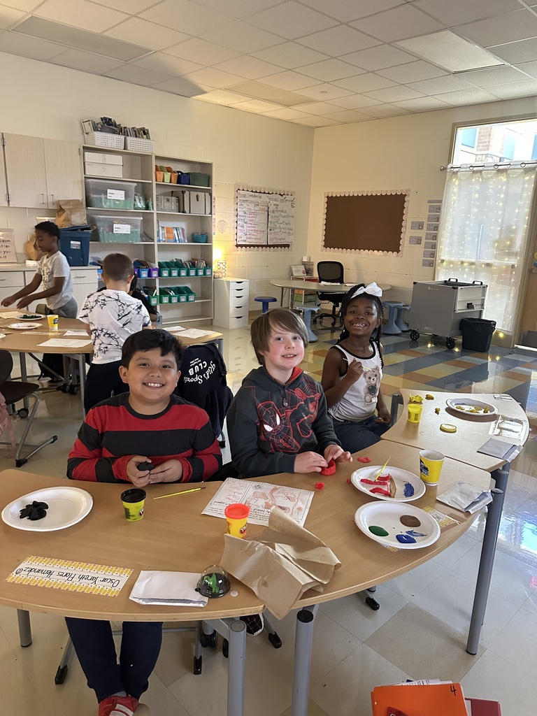 Third grade builds landforms out of playdough! 