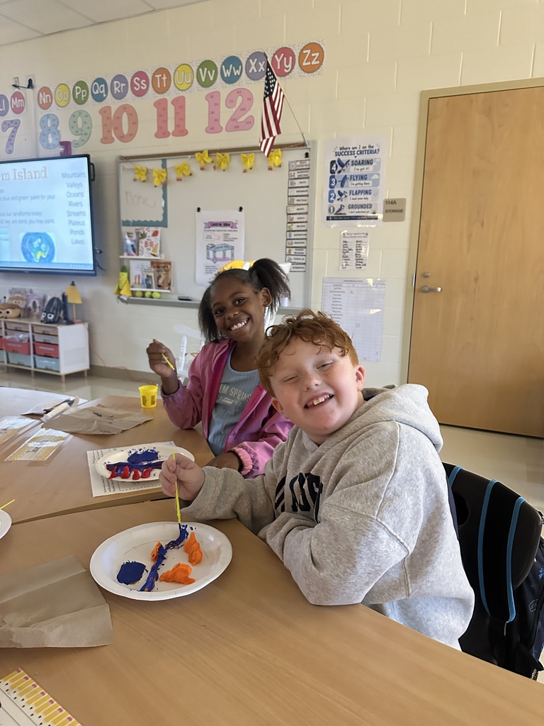 Third grade builds landforms out of playdough! 