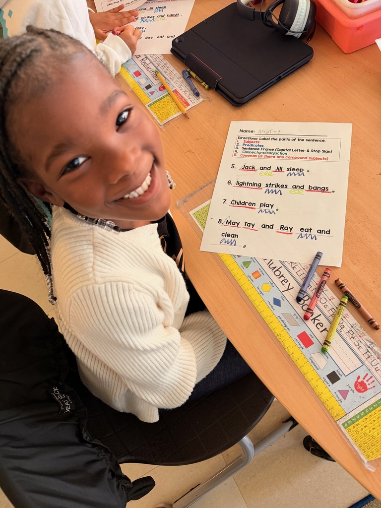 Second grade are learning compounds and predicates! 