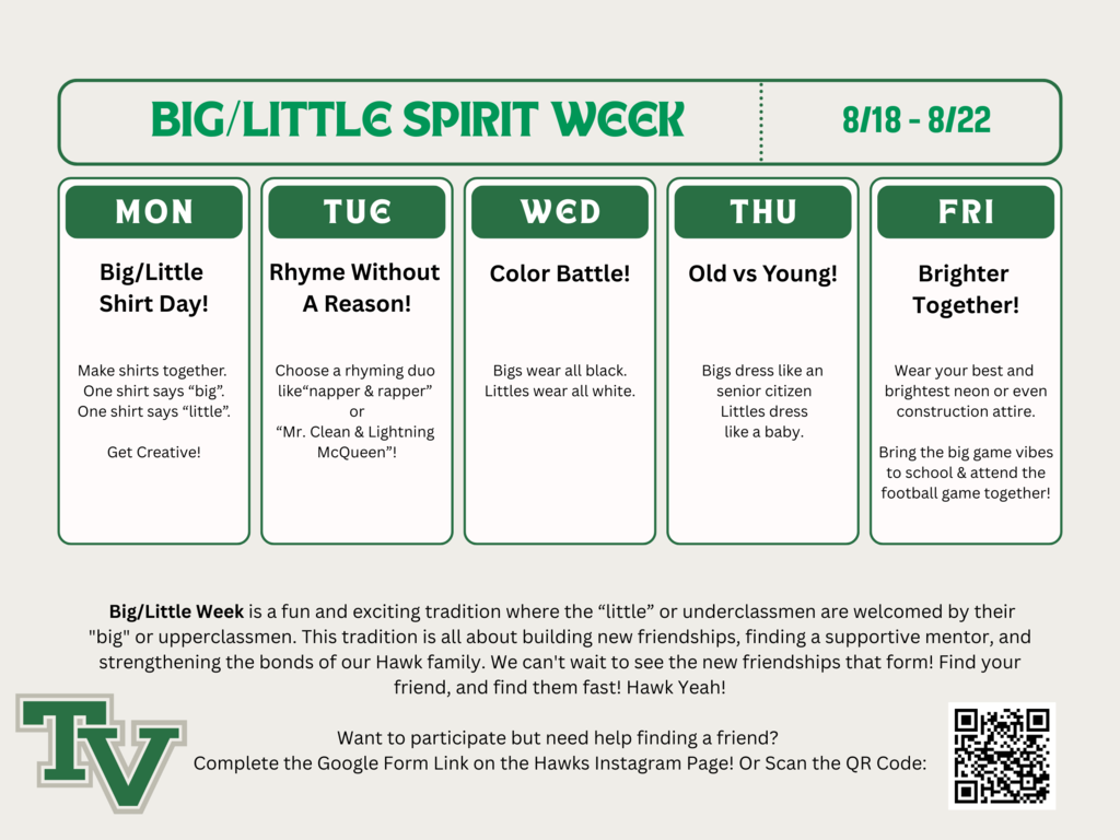 Big Little Week Schedule