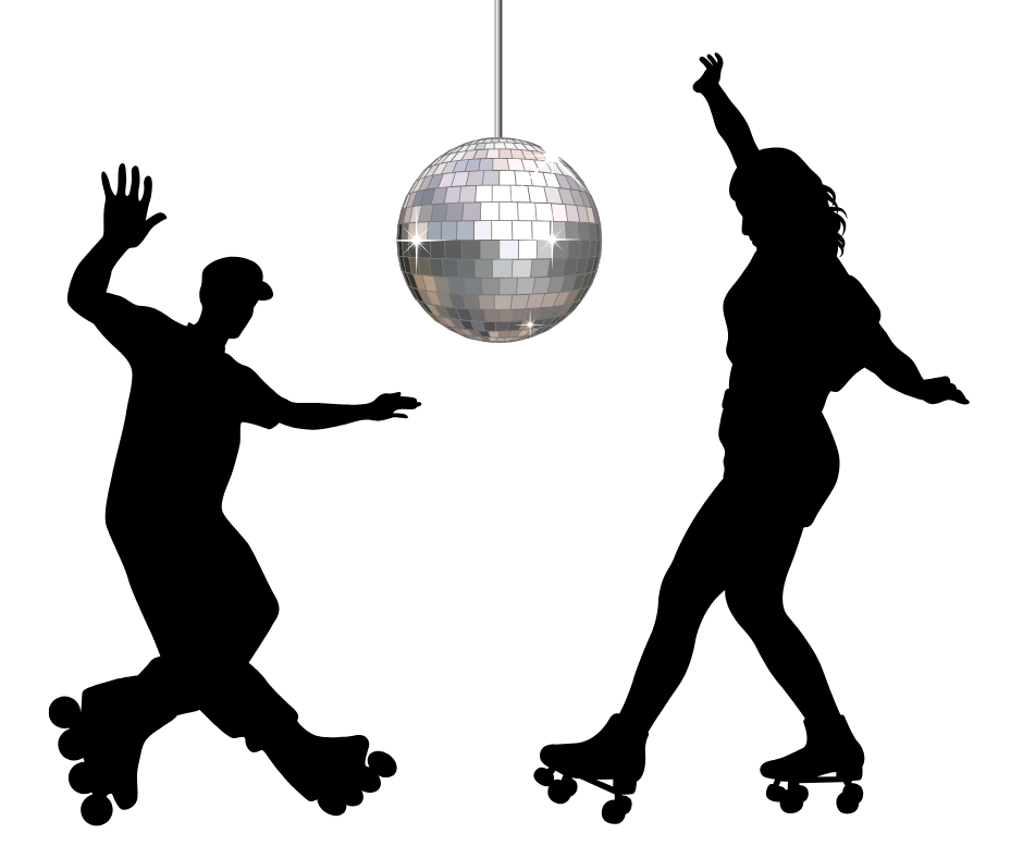 Picture of people rollerskating with a disco balln (9)