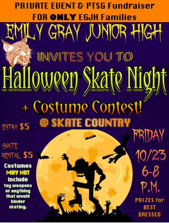 Halloween skate night tonight October 23rd
