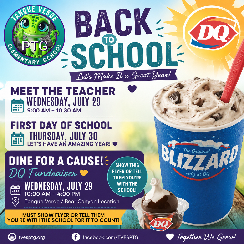 Flyer shows an ice cream cup with a straw and a smaller cup beside it. Dates and times listed.