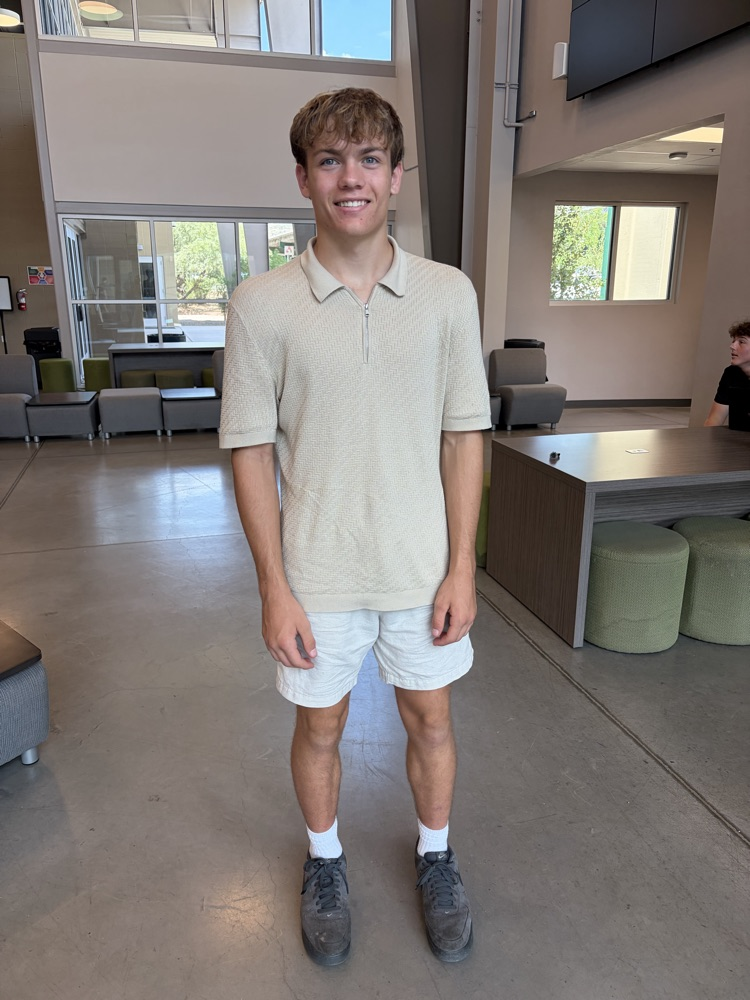 Junior Noah McGill made sure to match his fit with a shirt he got in Germany.