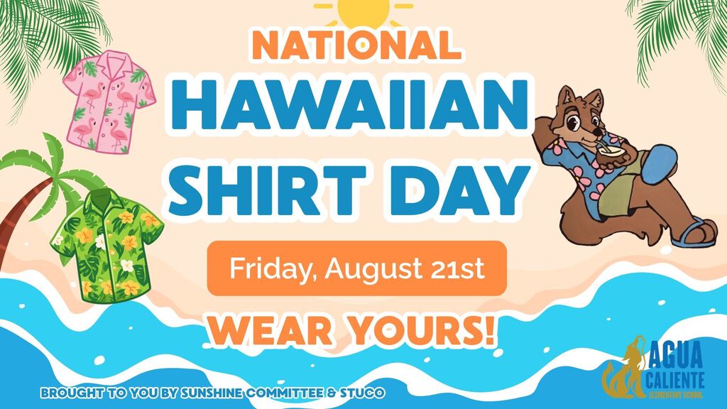 Hawaiian Shirt Day Friday, August 21,2026