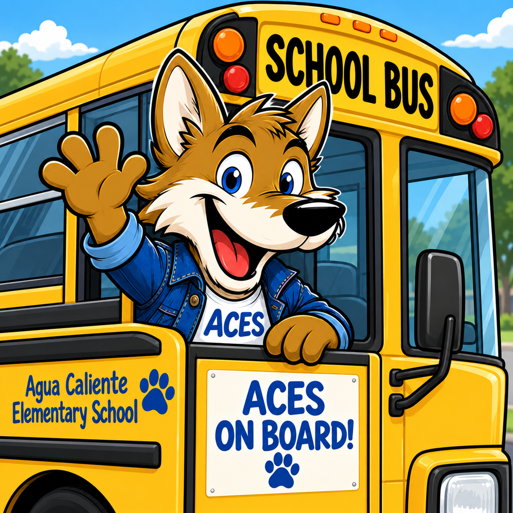 School Bus, Agua Caliente Elementary Schoo, ACES on Board!