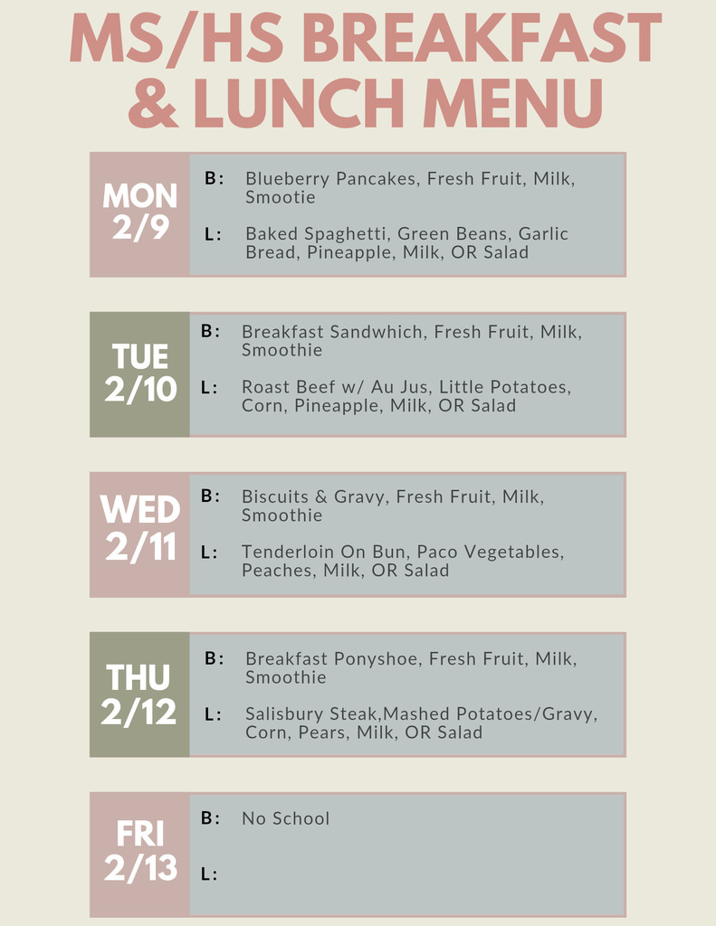 lunch menu 