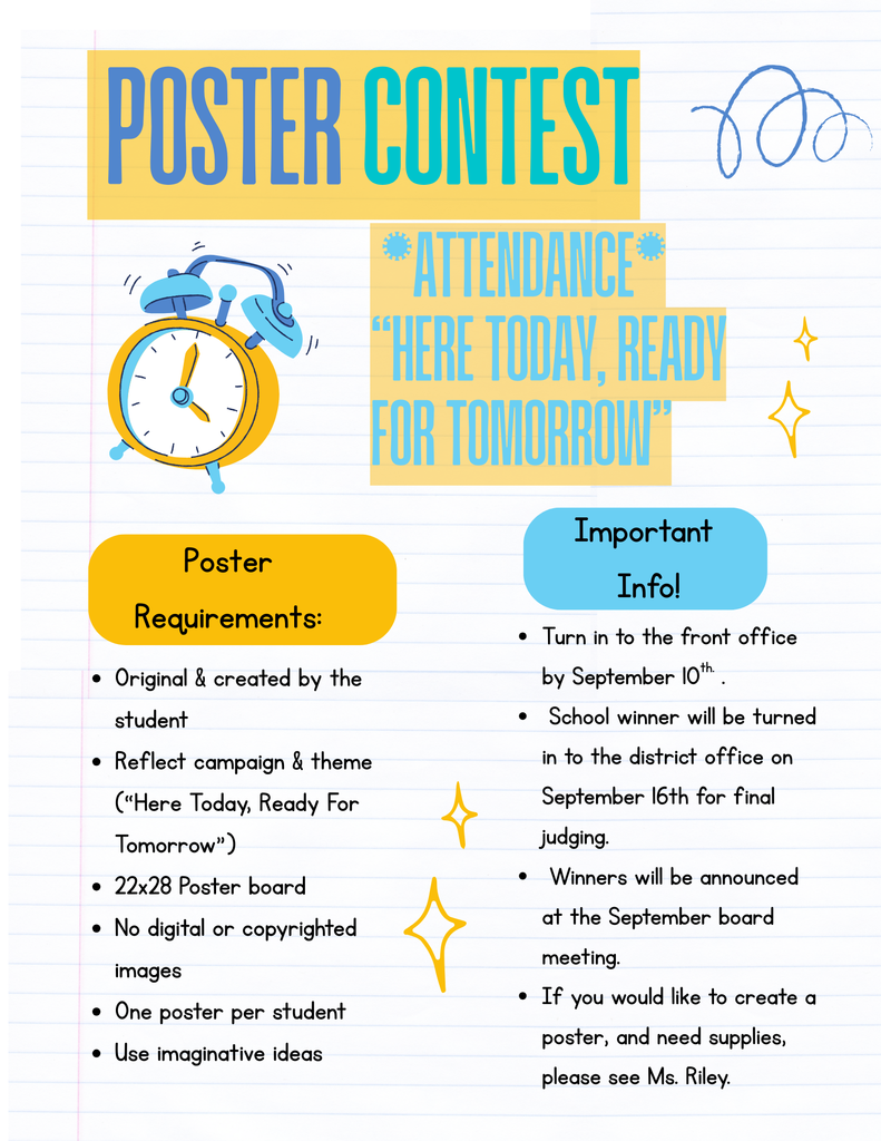 Poster contest requirements and important info flyer